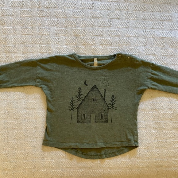 Rylee + Cru Forest Green Long Sleeve Tee - Picture 2 of 3